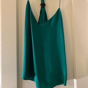 J Crew Green Silk Camisole